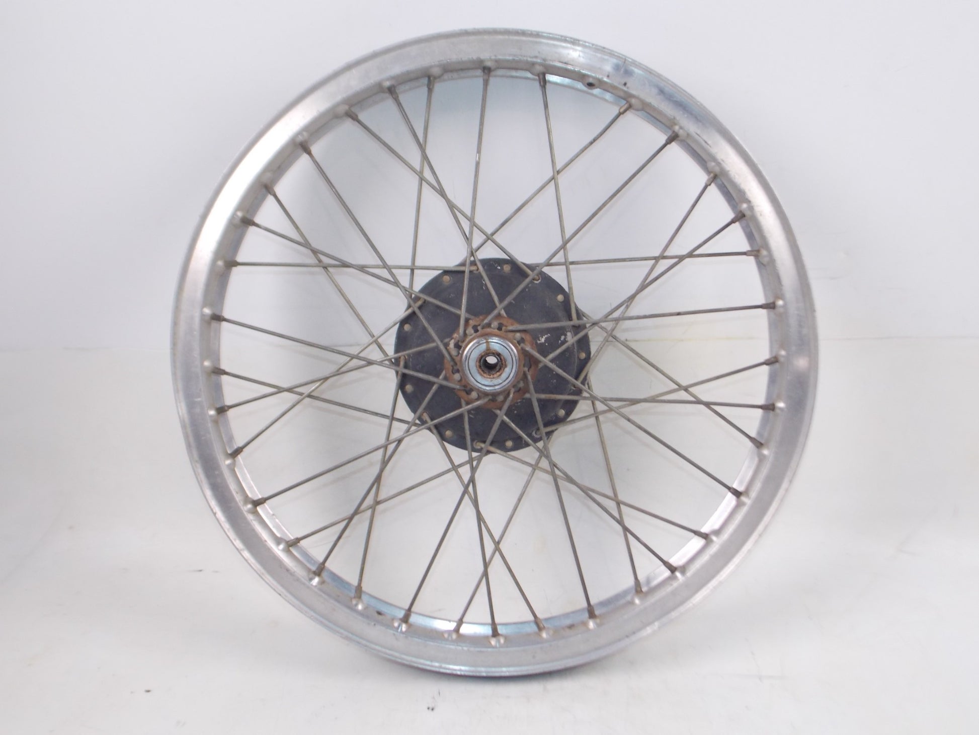 1970's HUSQVARNA 21" FRONT WHEEL AKRONT RIM SPOKES HUB VINTAGE MOTOCROSS ENDURO - MotoRaider