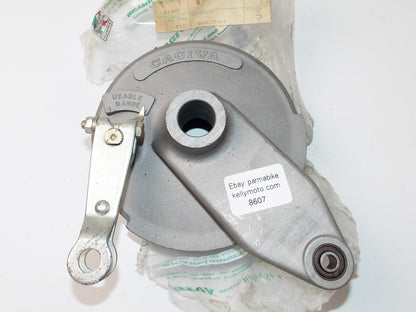 NOS OEM CAGIVA 1983 SST 125 LOW RIDER REAR WHEEL BRAKE PLATE 800L25464 - MotoRaider