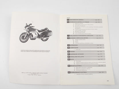 1980's MOTO GUZZI 1000 SP III - COD. 30920110 WORKSHOP MANUAL BOOK - MotoRaider