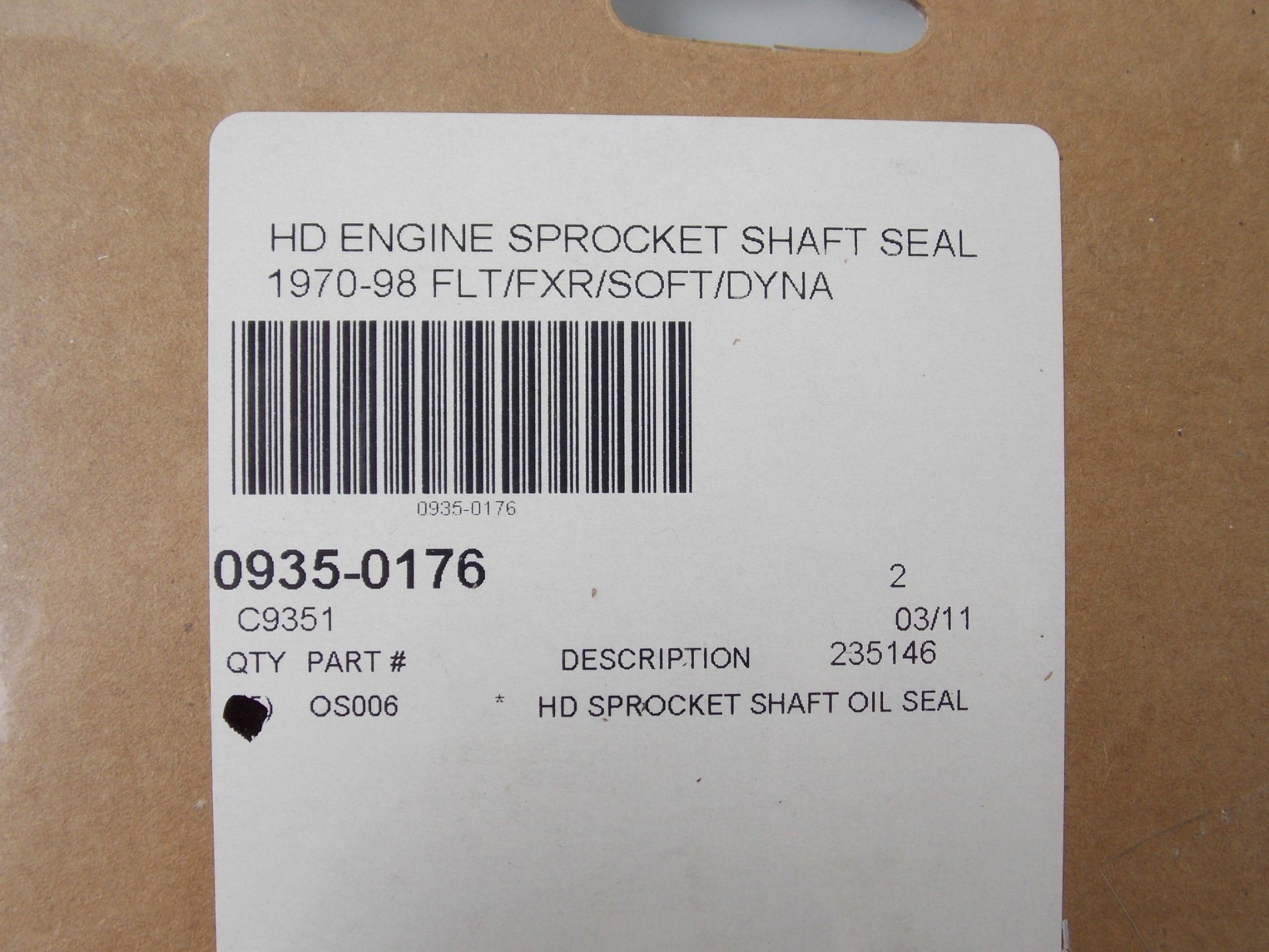 NOS COMETIC HARLEY DAVIDSON 1970-1998 FXR/FLT ENGINE SHAFT SEAL SET 0935-0176 - MotoRaider