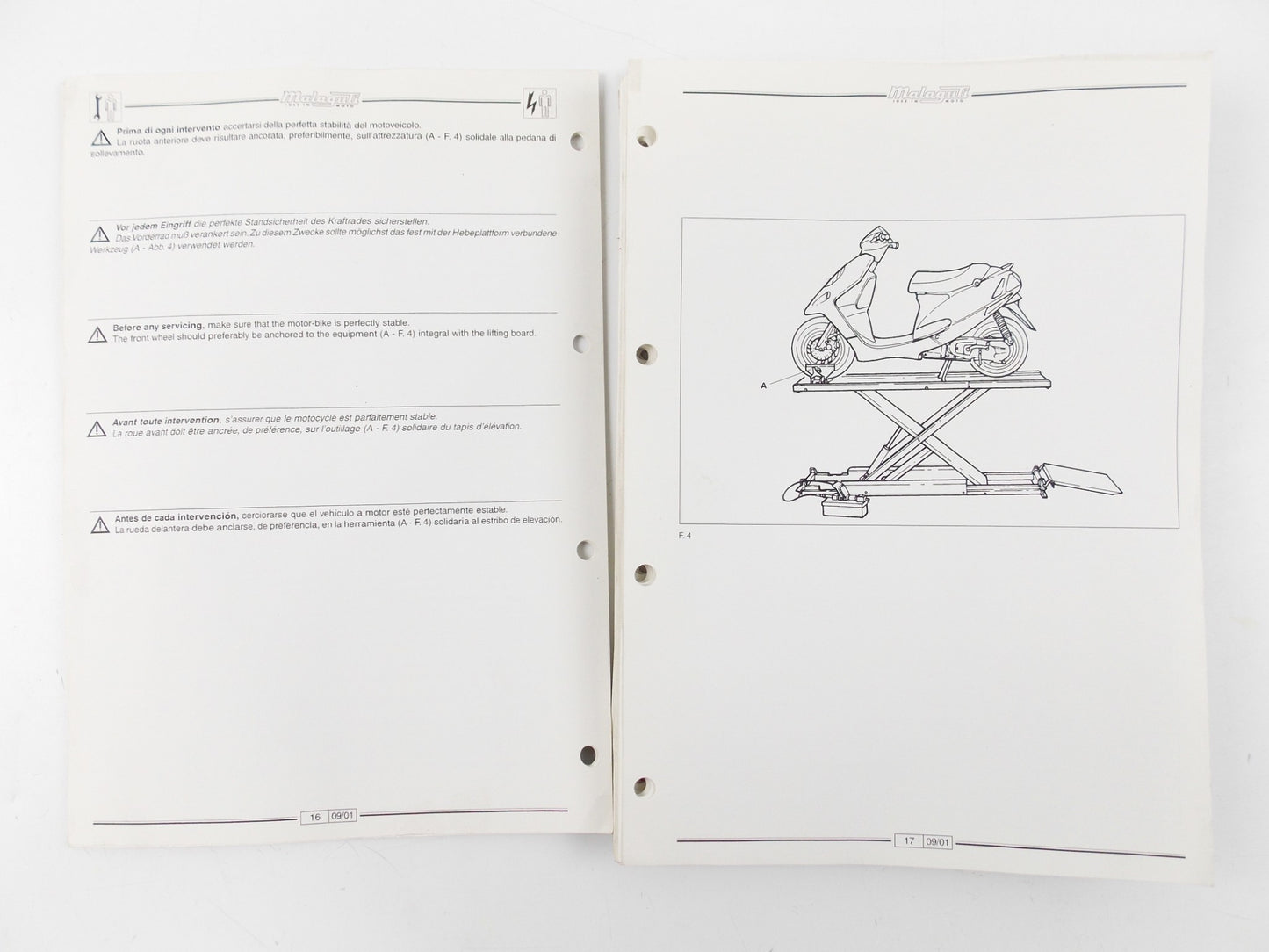 MALAGUTI MINARELLI YAMAHA PIAGGIO MORINI MOTOR WORKSHOP MANUAL SCOOTER 4 STROKE - MotoRaider
