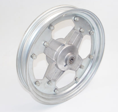 FRONT WHEEL RIM STEEL 1.85x12 MOTORCYCLES SCOOTER DRUM D=3 3/8" AXLE D=10 mm - MotoRaider