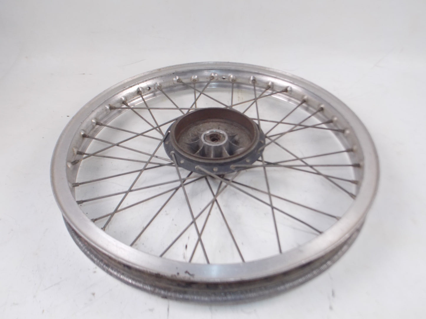 1970's HUSQVARNA 21" FRONT WHEEL AKRONT RIM SPOKES HUB VINTAGE MOTOCROSS ENDURO - MotoRaider