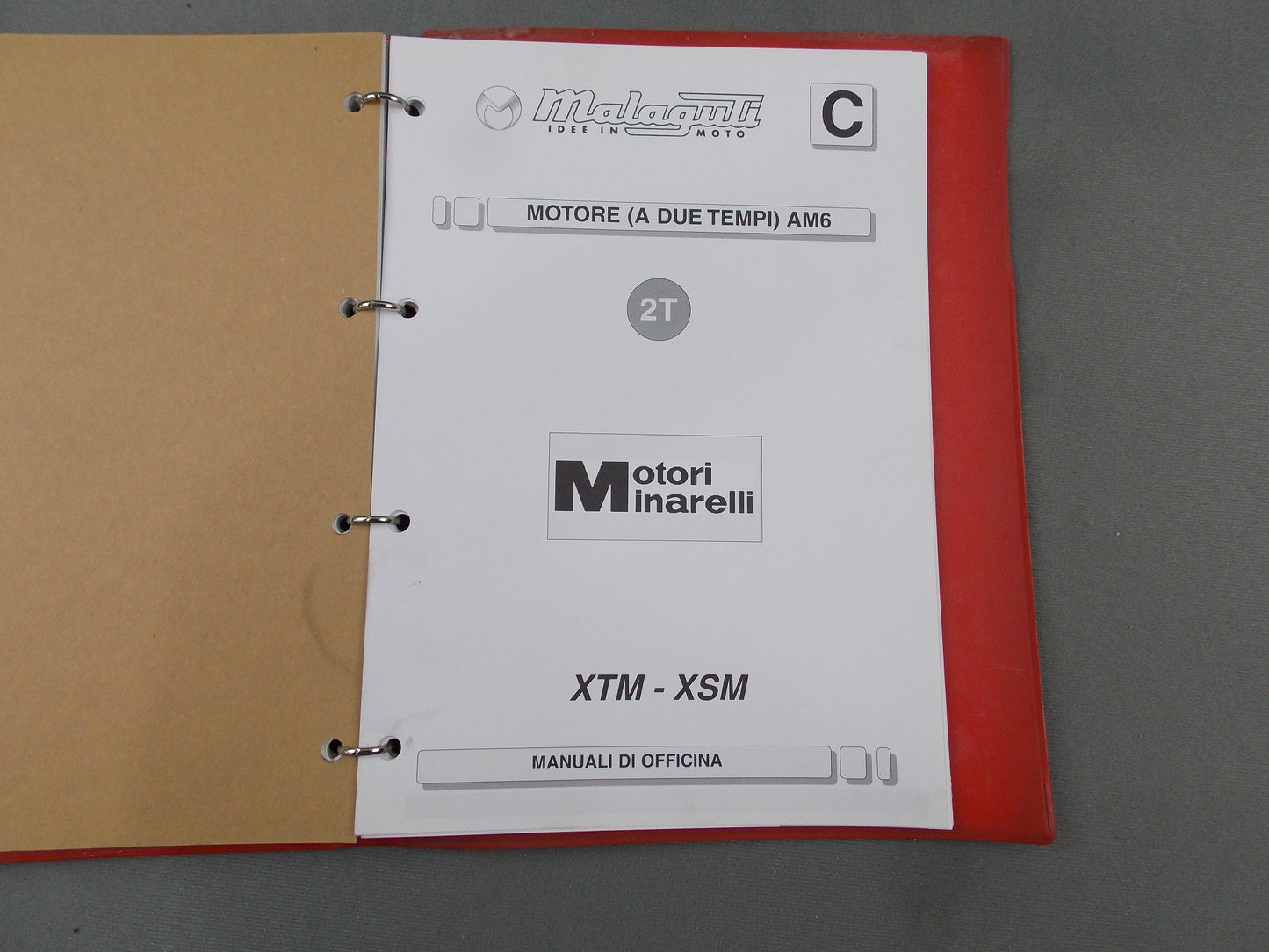 2003 MALAGUTI MOTO MINARELLI XTM-XSM 2T ENGINE AM6 FRAME WORKSHOP MANUAL ITALIAN - MotoRaider