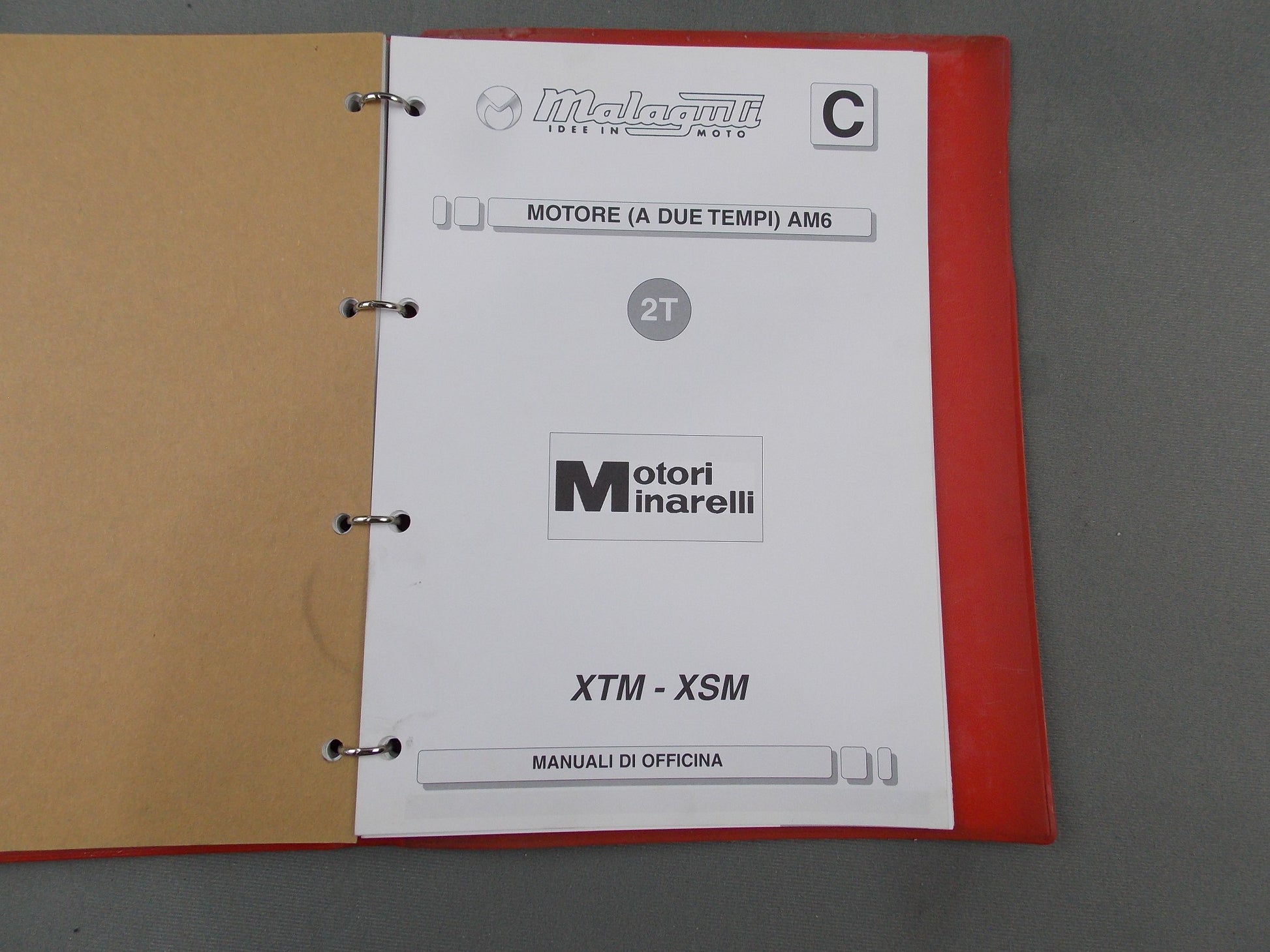 2003 MALAGUTI MOTO MINARELLI XTM-XSM 2T ENGINE AM6 FRAME WORKSHOP MANUAL ITALIAN - MotoRaider
