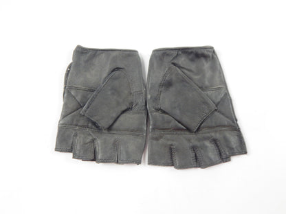MOTORCYCLE LEATHER SHORT FINGER GLOVE MEDIUM DRIVING RIDING MOTORCYCLE CHOPPER - MotoRaider