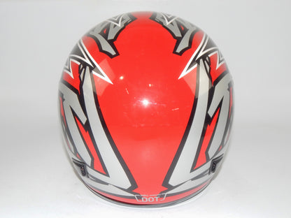 HJC LT-20 MOTORCYCLES FULL FACE HELMET RED/GREY/WHITE/BLACK CLEAR SHIELD SIZE M - MotoRaider