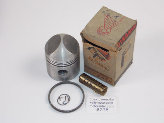 NOS DINAMIN 125 PISTON 46.8MM + 12.5MM PIN + CIRCLIP + RING VINTAGE ITALY #16238 - MotoRaider