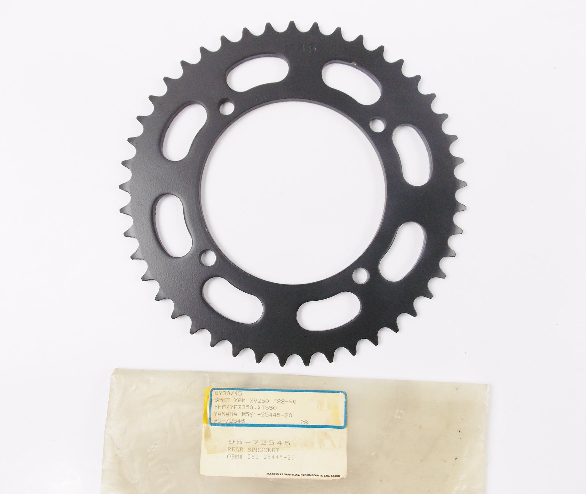 EMGO REAR SPROCKET 45 T YAMAHA 1988-1990 XV250 95-72545 | 8Y30/45 - MotoRaider