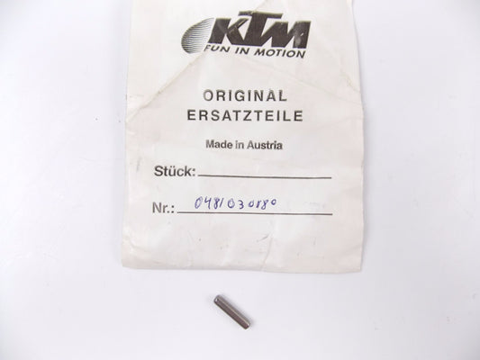 NOS OEM KTM MOTOR TYPE 56-420 ccm SHIFTER FORK ROLL ON PIN 3x18 0481030180 - MotoRaider