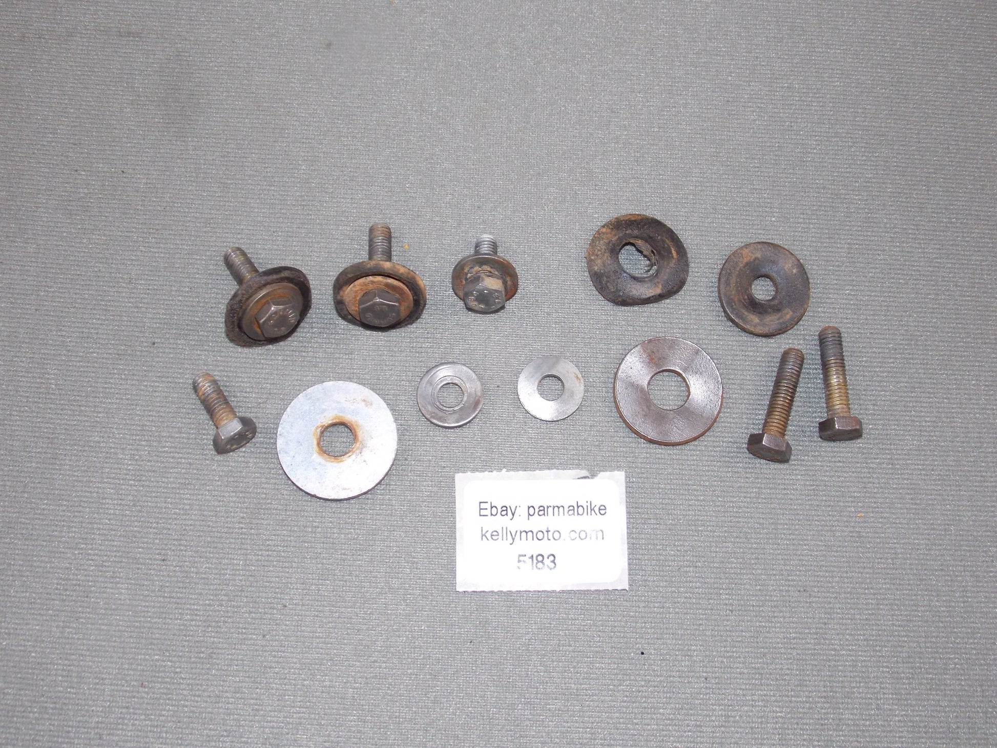 1992 KTM MXC 250 FRONT FENDER MOUNTING BOLTS + WASHERS + RUBBER MUDDER - MotoRaider