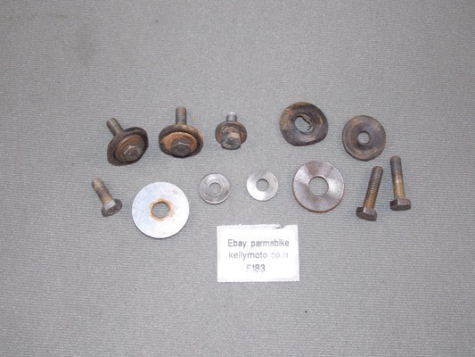 1992 KTM MXC 250 FRONT FENDER MOUNTING BOLTS + WASHERS + RUBBER MUDDER - MotoRaider