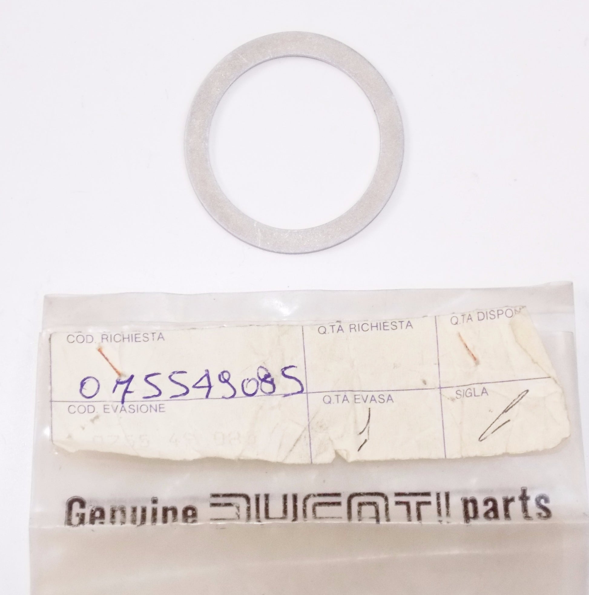 NOS OEM DUCATI 860 GT/E/GTS ENGINE BREATHER WASHER 075549085 - MotoRaider