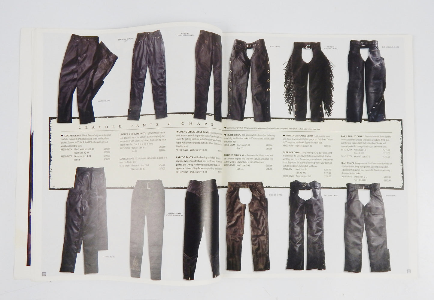 1991 HARLEY CATALOGUE 1994 ANNUAL REPORT 1995 GENUINE MOTORCLOTHES EVO SOFTAIL - MotoRaider