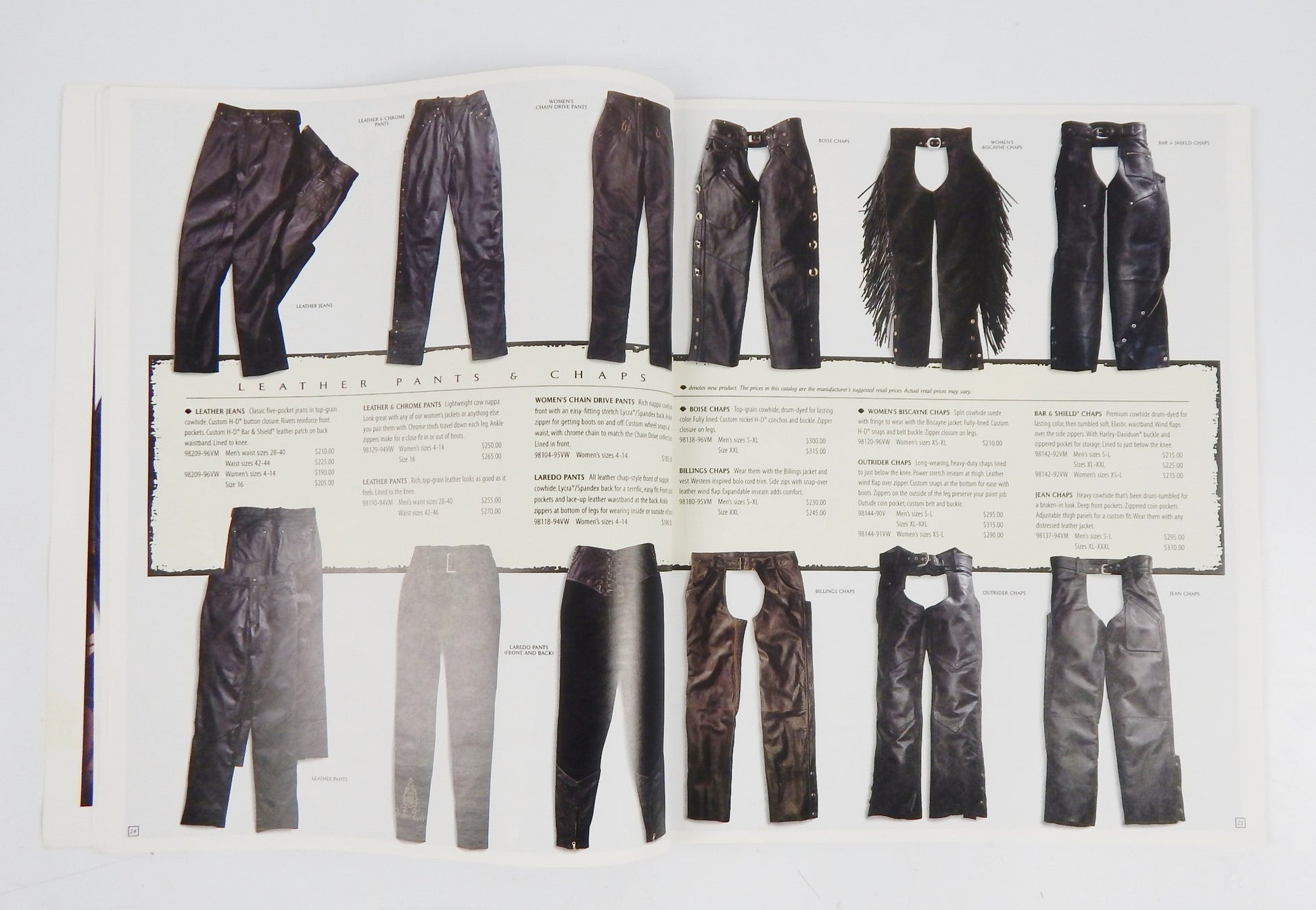 1991 HARLEY CATALOGUE 1994 ANNUAL REPORT 1995 GENUINE MOTORCLOTHES EVO SOFTAIL - MotoRaider