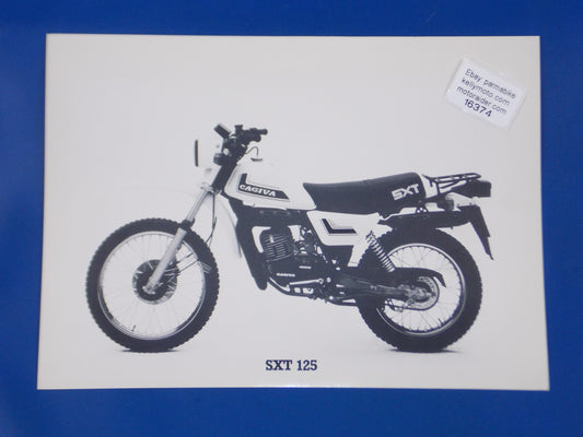1980's CAGIVA SXT 125 2 STROKE ORIGINAL DEALER PHOTO BROCHURE VINTAGE 11x8" - MotoRaider