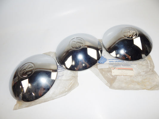 3 1960s VW BUG BEETLE KARMAN BUS WHEELS DOME HUBCUPS 113601151 D=10.5" 113601151 - MotoRaider