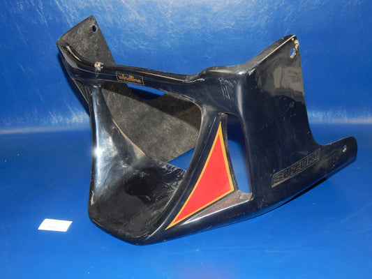1980's SUZUKI GS GSX WINDLINE FIBERGLASS LOWER FAIRING ENGINE SPOILER CHIN BLACK - MotoRaider