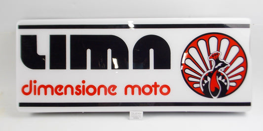 LIMA DIMENSIONE MOTO ORIGINAL ITALIAN DEALER SIGNAL WHITE 29.75x11.75x3" MARQUEE - MotoRaider