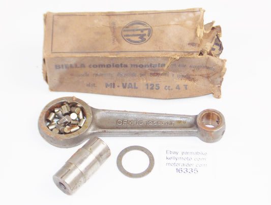 CFM CONNECTING ROD+PIN+ROLLER BEARING MI-VAL 125 4 STRKE ISO 125 OVERALL L=147mm - MotoRaider
