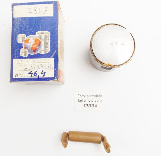 NOS ASSO WERKE 2867 PISTON  + PIN + RINGS +   46.4 MM  GUAZZONI MOTOR ENGINE - MotoRaider