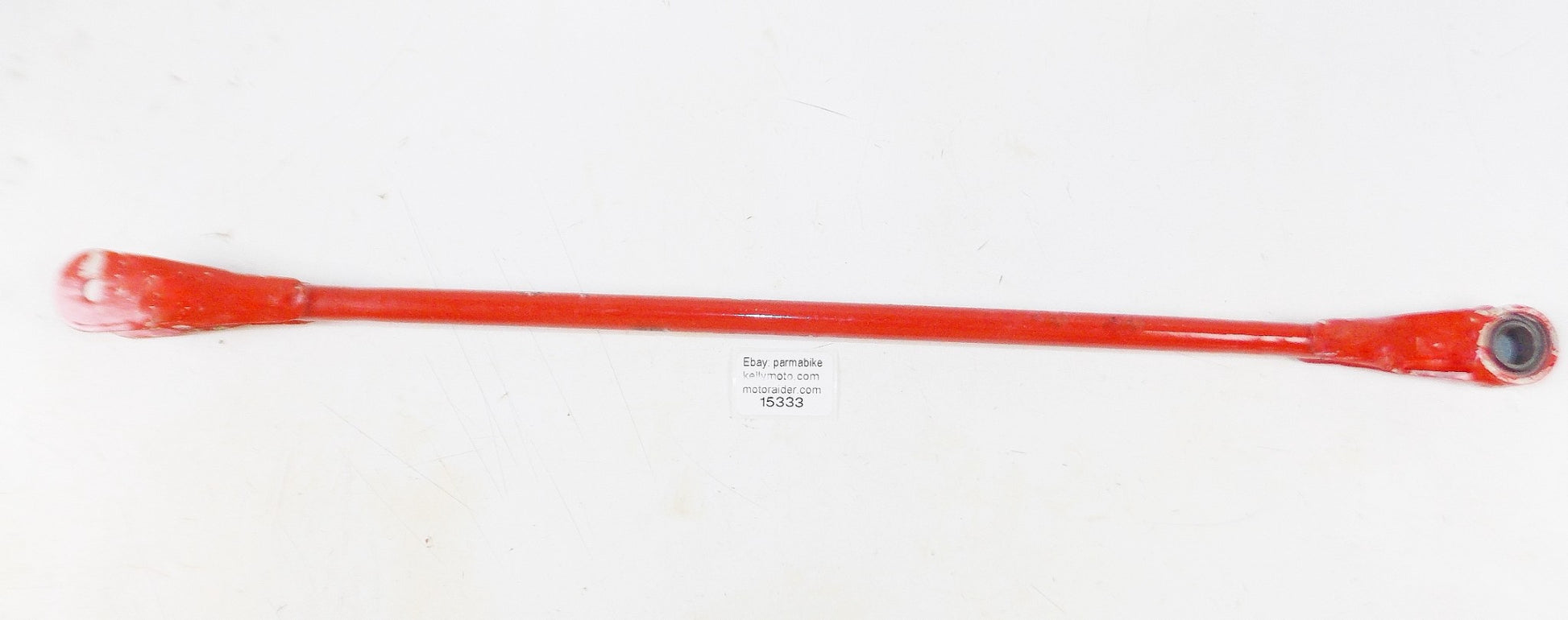 VINTAGE CROSS ENDURO RED REAR WHEEL BRAKE PLATE STAY BETA 1983 500 L=570 mm - MotoRaider