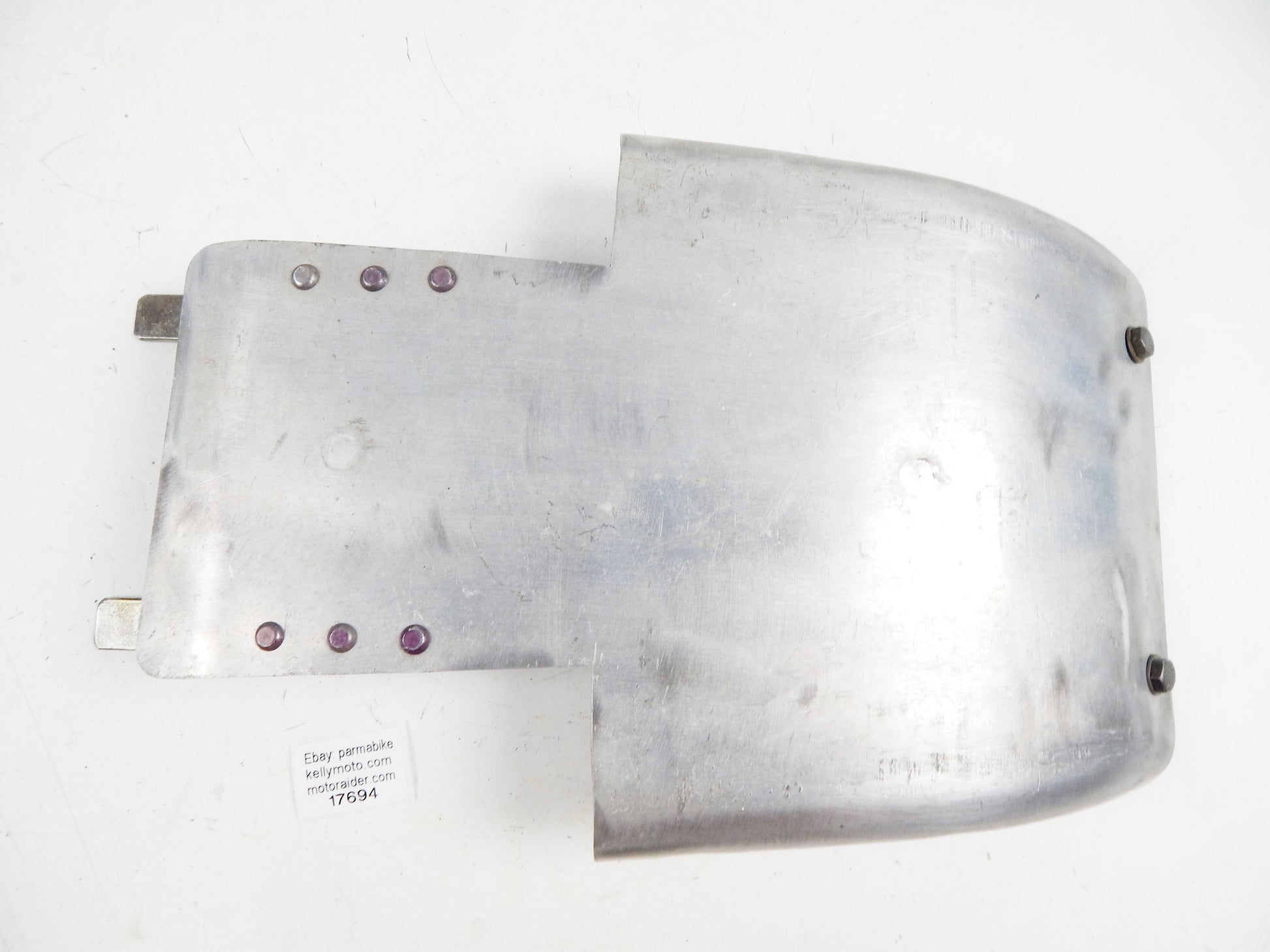 VINTAGE MOTORCYCLE ENGINE FRAME PROTECTOR SKID PLATE 14"x9.5" ENDURO MOTOCROSS - MotoRaider