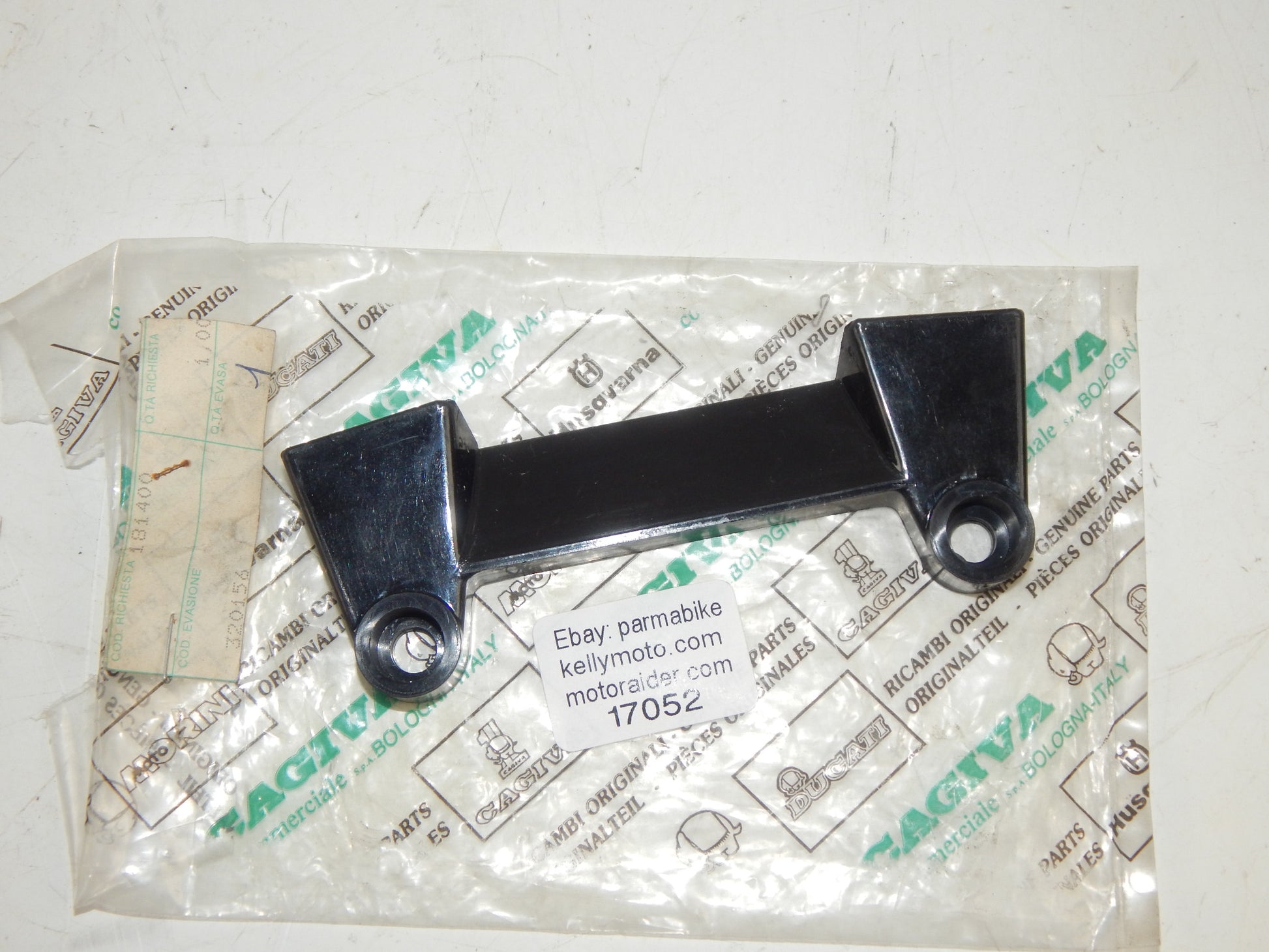 1980's CAGIVA MORINI BLACK PLASTIC PLATE COVER PLATE 320156 32.01.56 8000320156 - MotoRaider
