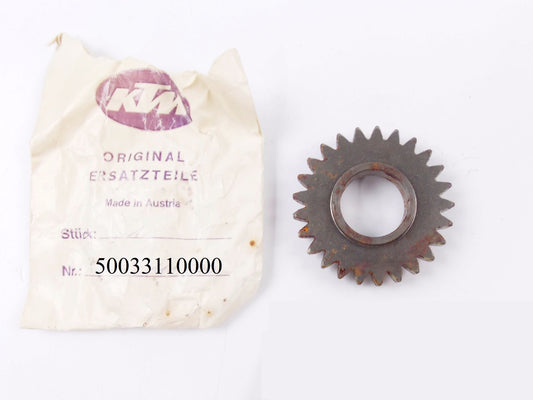 NOS OEM KTM MOTOR 125 RV (MC) 4th GEAR MAINSHAFT 25T. TRANSMISSION I 50033110000 - MotoRaider