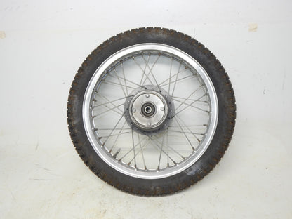 1970's GILERA GIUBILEO 125 REAR WHEEL 17" RIM HUB SPOKE VINTAGE MOTORCYCLE ITALY - MotoRaider