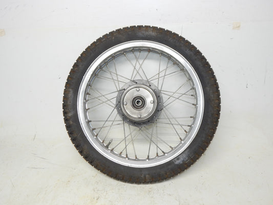 1970's GILERA GIUBILEO 125 REAR WHEEL 17" RIM HUB SPOKE VINTAGE MOTORCYCLE ITALY - MotoRaider