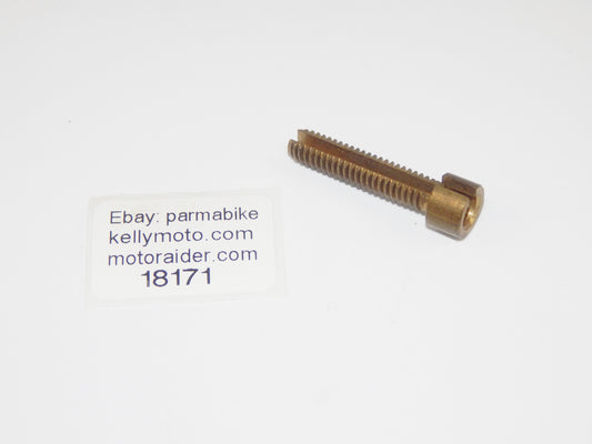 BRASS CABLE ADJUSTING SCREW BRAKE CLUTCH LEVER PERCH VINTAGE MOTORCYCLE MOPED - MotoRaider