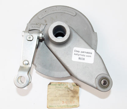 OEM CAGIVA AMF HARLEY DAVIDSON 1978 SXT/SST 125 REAR WHEEL BRAKE PLATE 800L25464 - MotoRaider