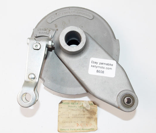 OEM CAGIVA AMF HARLEY DAVIDSON 1978 SXT/SST 125 REAR WHEEL BRAKE PLATE 800L25464 - MotoRaider