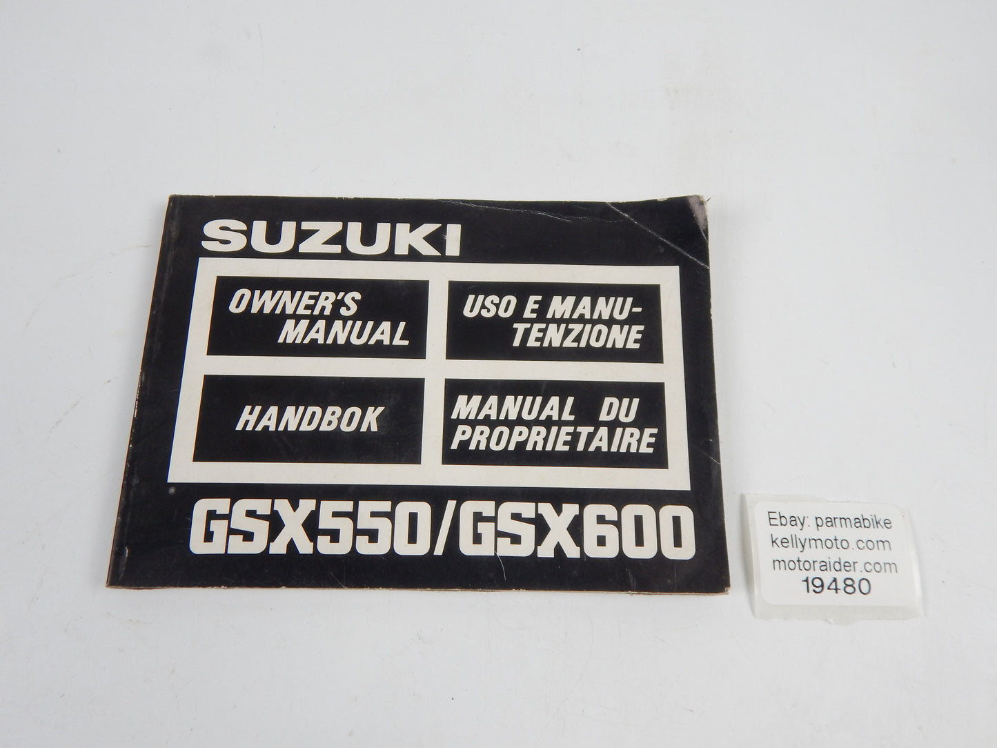 1986 SUZUKI GSX500 GSX600 USER OWNER MANUAL BOOK 99011-43424-027 MULTI LANGUAGE - MotoRaider