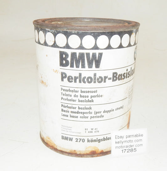 OEM MOTORAD BMW PAINT CAN 1000ml PEARLCOLOR BASECOAT BMW 270 ROYALBLU königsblau - MotoRaider