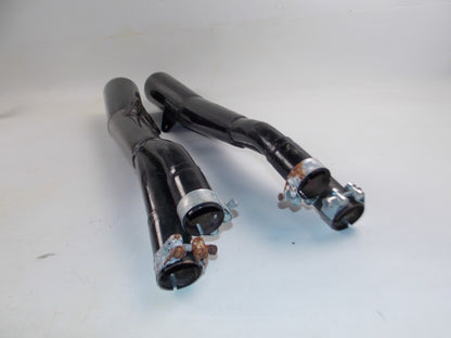 BUSSO 4 IN 2 EXHAUST PIPES MUFFLER BLACK SUZUKI GSX 1100 INLET D=41mm - MotoRaider