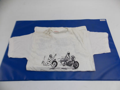 1980's MOGAVERO T-SHIRT RETRO WHITE COLOR SIZE S SHORT SLEEVE ITALIAN DEALERSHIP - MotoRaider