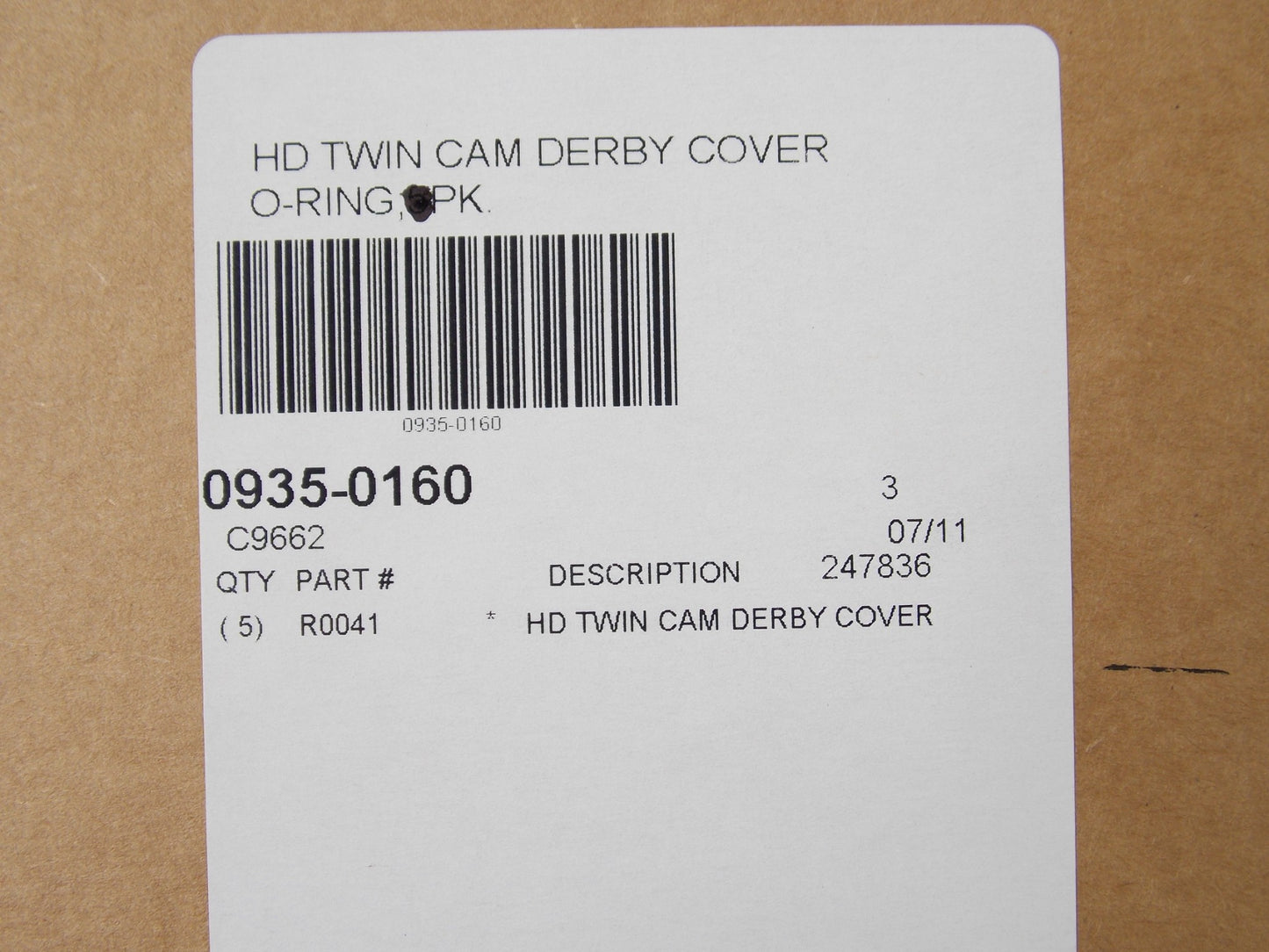 COMETIC HARLEY DAVIDSON 2005-2006 DELUXE FLSTF-I DERBI COVER O-RING 0935-0160 - MotoRaider