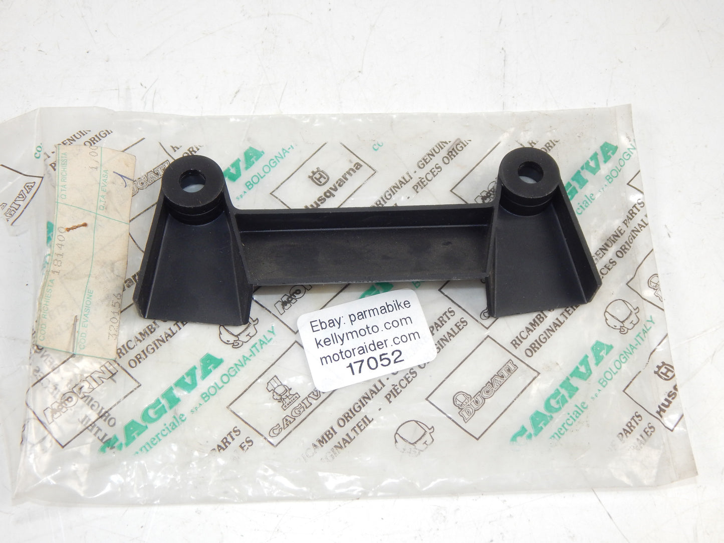 1980's CAGIVA MORINI BLACK PLASTIC PLATE COVER PLATE 320156 32.01.56 8000320156 - MotoRaider