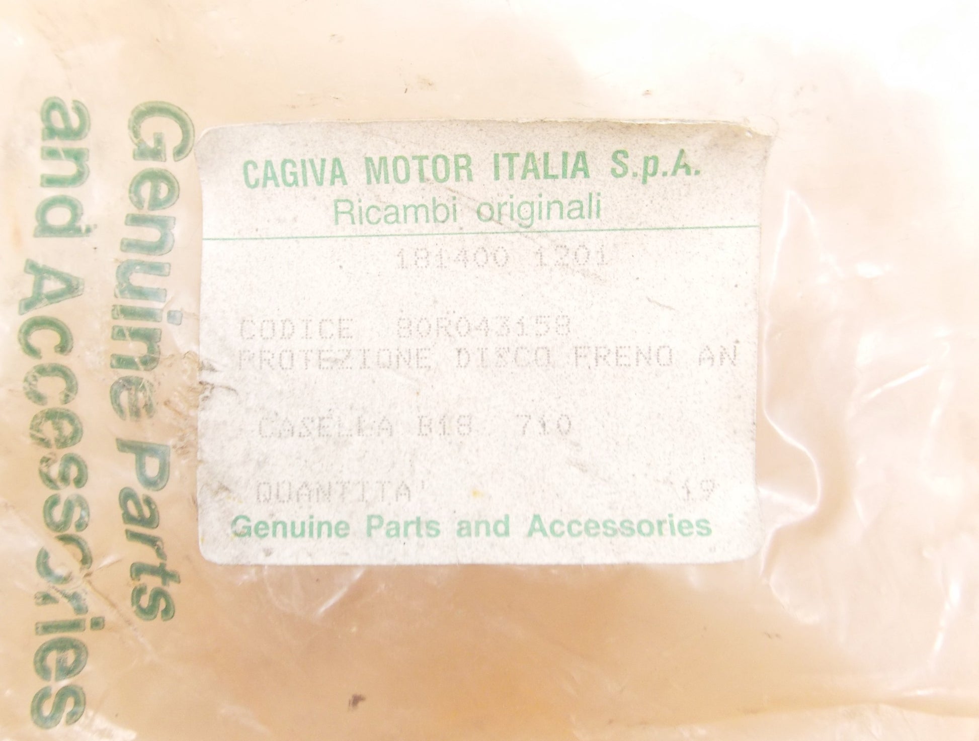 OEM CAGIVA ELEFANT 125 RED BRAKE DISC ROTOR PROTECTION GUARD 80R043158 | 43158 - MotoRaider
