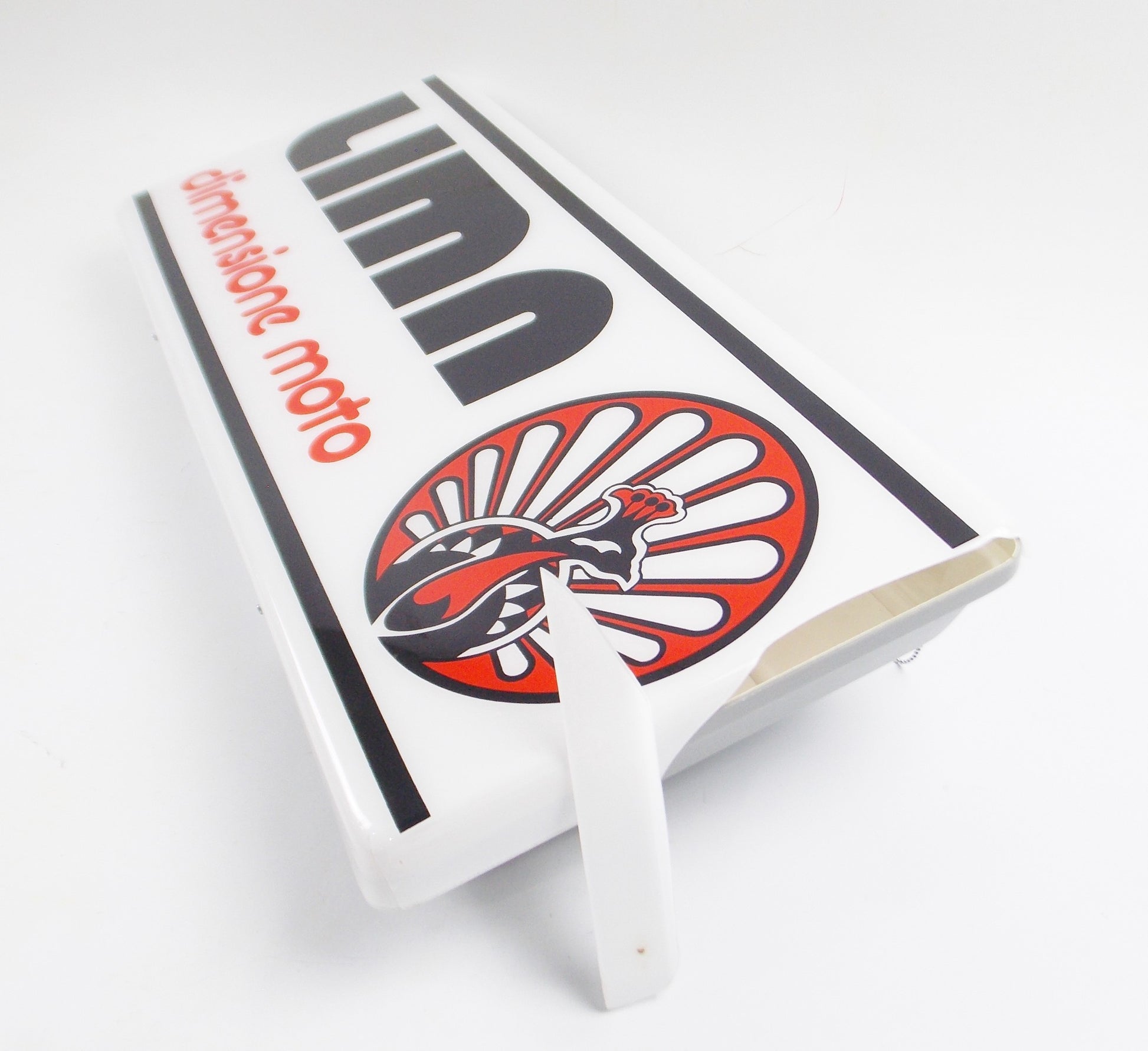 LIMA DIMENSIONE MOTO ORIGINAL ITALIAN DEALER SIGNAL WHITE 29.75x11.75x3" MARQUEE - MotoRaider