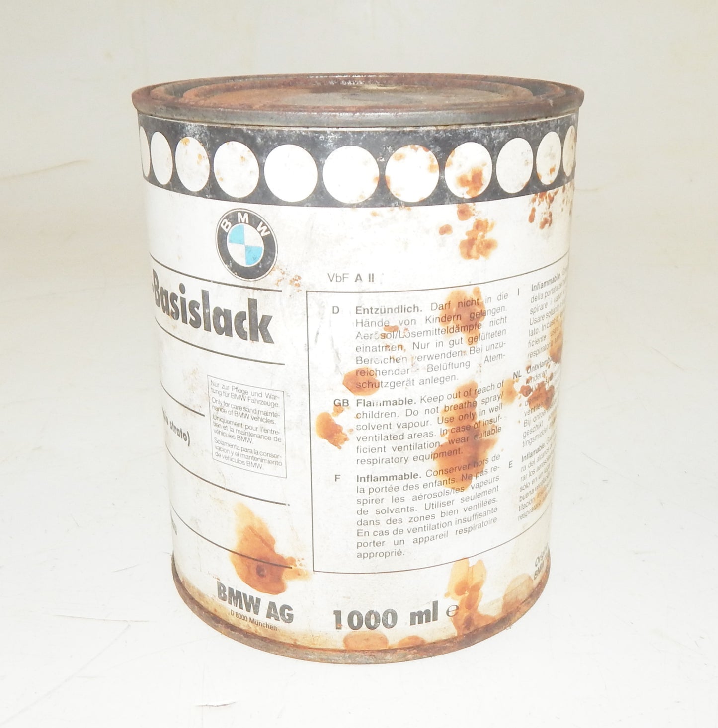 OEM MOTORAD BMW PAINT CAN 1000ml PEARLCOLOR BASECOAT BMW 270 ROYALBLU königsblau - MotoRaider