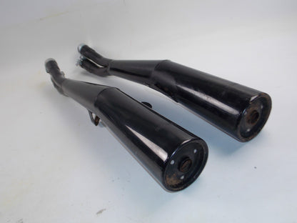 BUSSO 4 IN 2 EXHAUST PIPES MUFFLER BLACK SUZUKI GSX 1100 INLET D=41mm - MotoRaider
