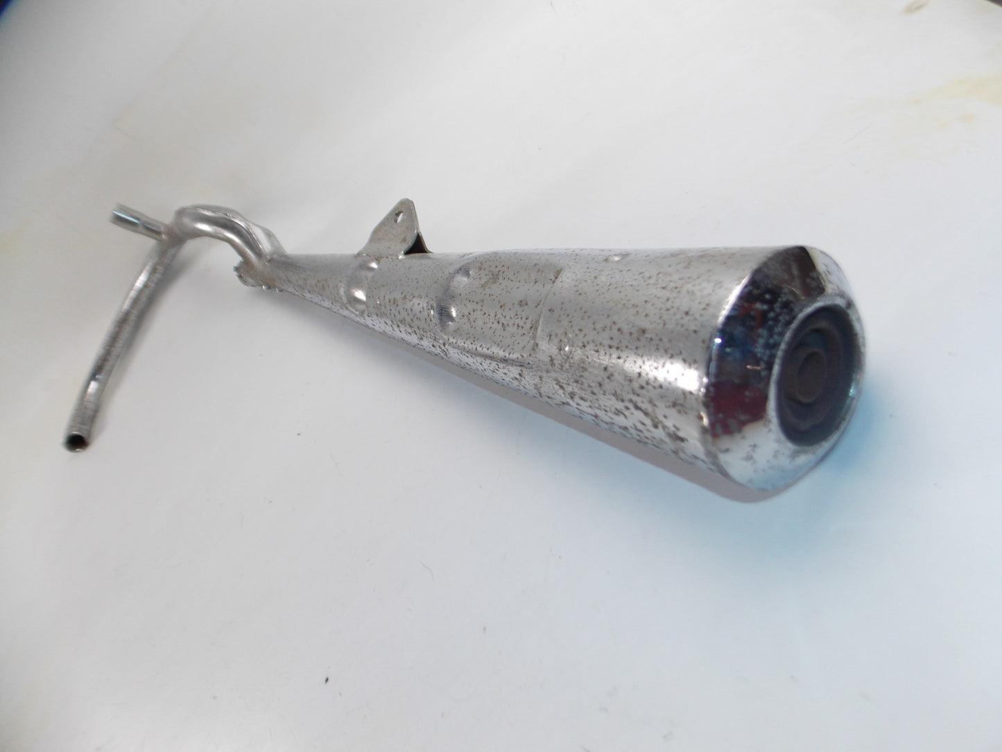 OEM SUZUKI 1977-79 GS550 GS500 MUFFLER EXHAUST SILENCER LEFT CHROME 14340-47100 - MotoRaider