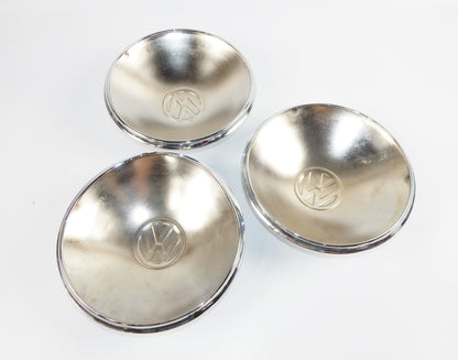 3 1960s VW BUG BEETLE KARMAN BUS WHEELS DOME HUBCUPS 113601151 D=10.5" 113601151 - MotoRaider