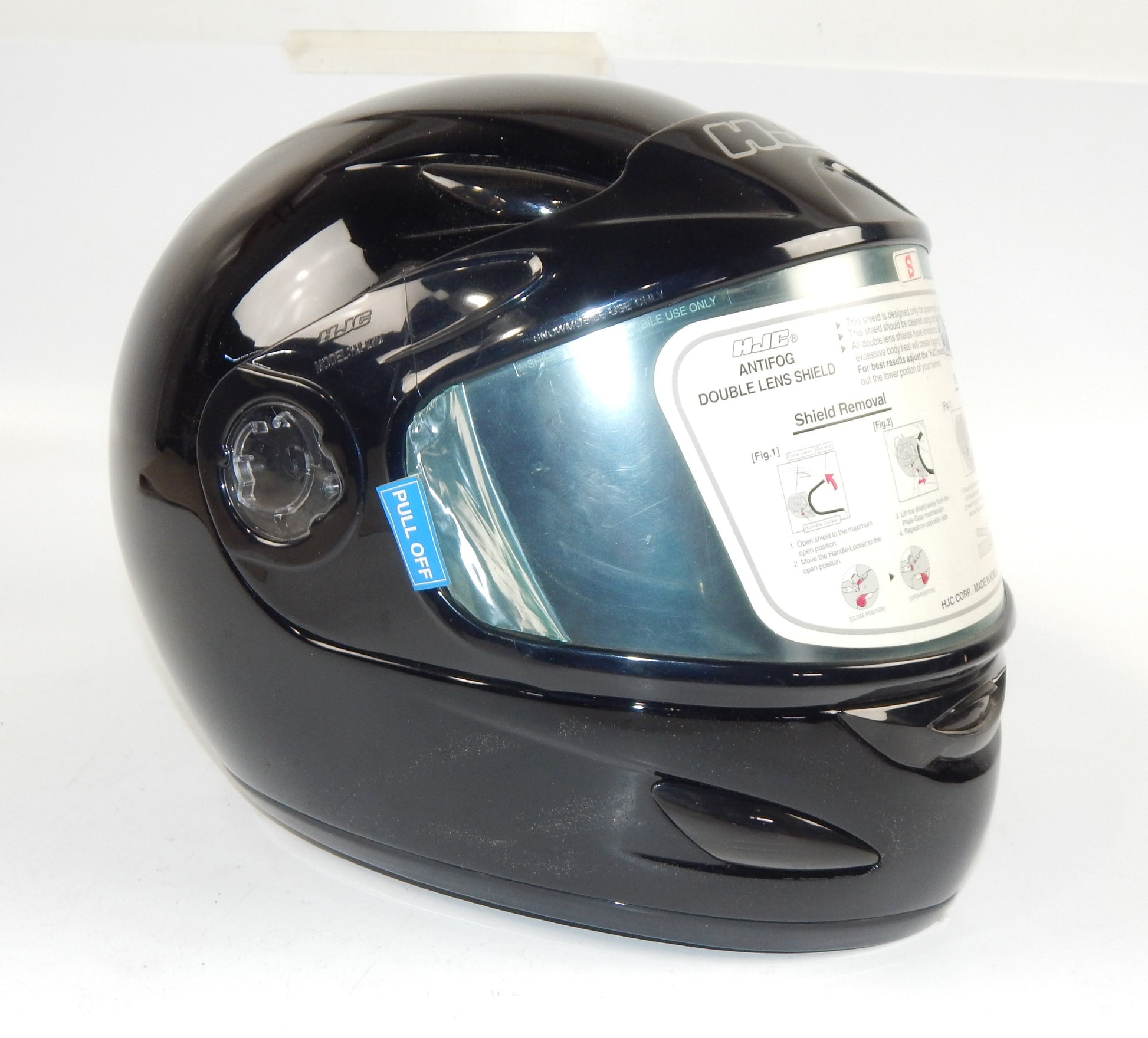 HJC CL-14 S MOTORCYCLES HELMET BLACK CLEAR SHIELD SIZE S ATV SNOWMOBILE QUAD - MotoRaider