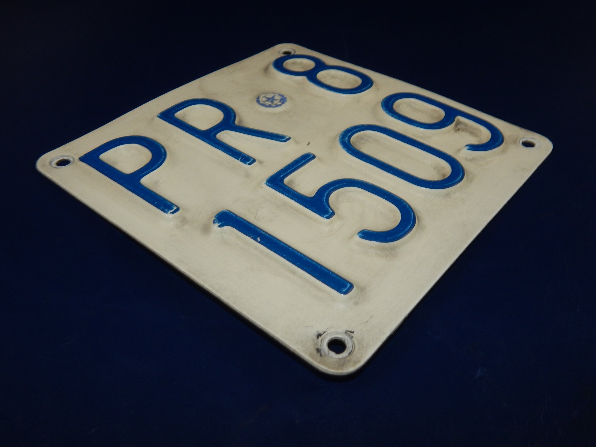 1970's VINTAGE MOTORCYCLE LICENSE PLATE PARMA ITALY SCOOTER VESPA LAMBRETTA - MotoRaider