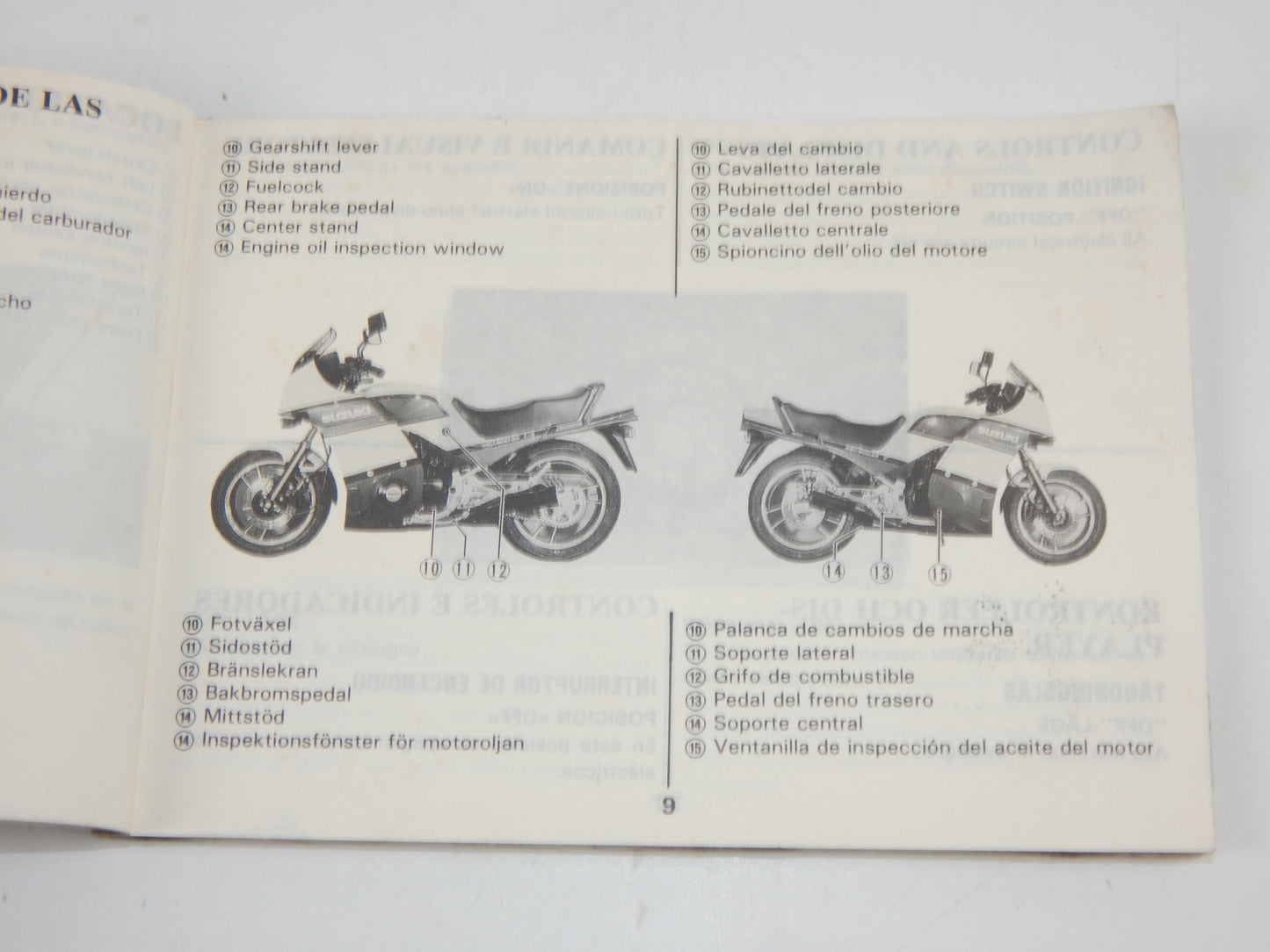 1986 SUZUKI GSX500 GSX600 USER OWNER MANUAL BOOK 99011-43424-027 MULTI LANGUAGE - MotoRaider