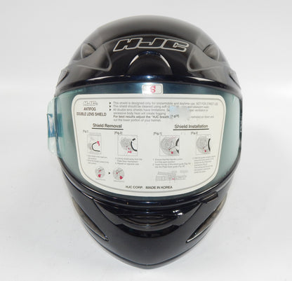 HJC CL-14 S MOTORCYCLES HELMET BLACK CLEAR SHIELD SIZE S ATV SNOWMOBILE QUAD - MotoRaider